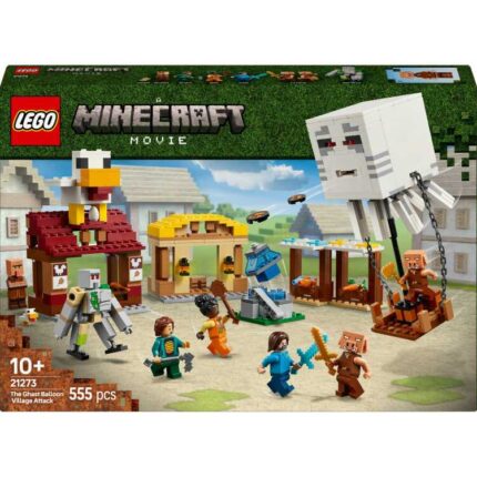 LEGO Minecraft - De Ghast-ballon aanval op het dorp Constructiespeelgoed