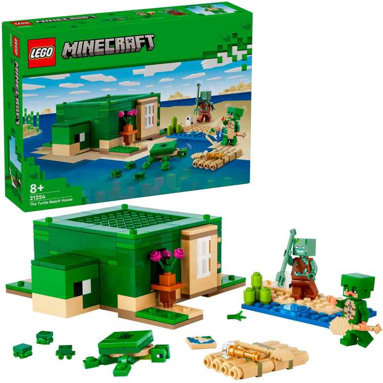 LEGO-Minecraft-Het-schildpadstrandhuis-Constructiespeelgoed