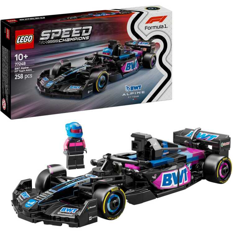 LEGO-Speed-Champions-BWT-Alpine-F1-Team-A524-racewagen-Constructiespeelgoed