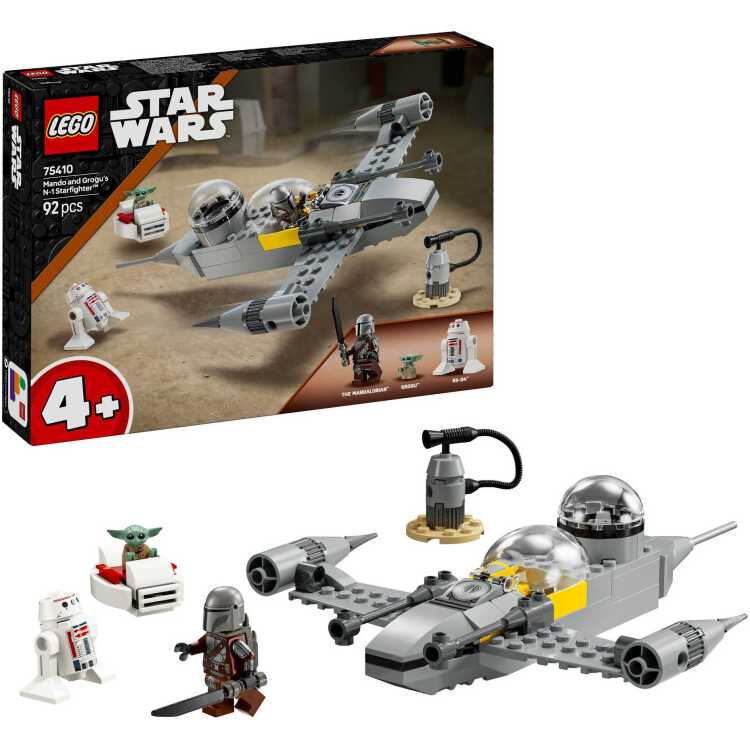 LEGO-Star-Wars-Mando-en-Grogus-N-1-Starfighter-Constructiespeelgoed