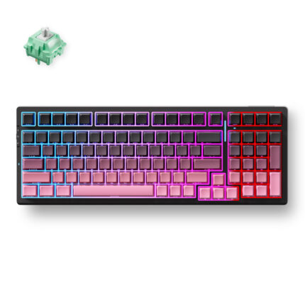 MCHOSE G98 Pro Black Pink Cabbage Tofu V2 Wireless Tri-Mode Custom Mechanical gaming toetsenbord