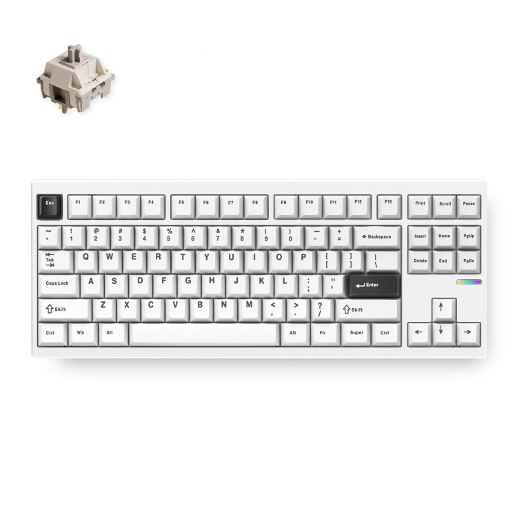 MCHOSE-GX87-Ultra-White-Electrophoresis-Vintage-White-Aluminum-Custom-Mechanical-toetsenbord