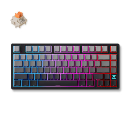 MCHOSE Z75S Mountains Gradient Flame Orange Metal Top Cover Wireless Mechanical toetsenbord