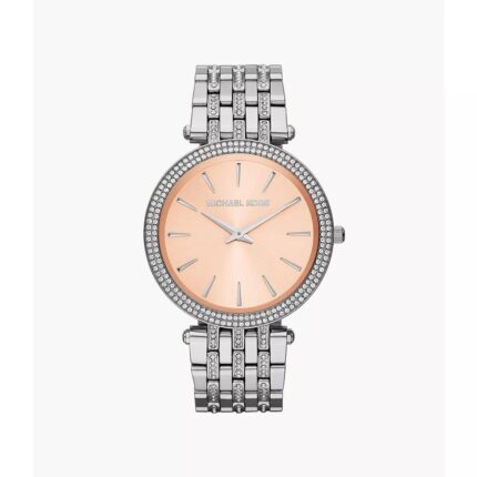 Michael Kors Dames Darci MK3218 zilver glitter roestvrij staal Japans quartz modehorloge