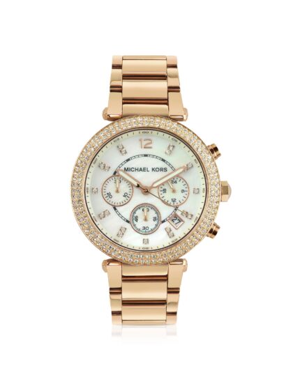 Michael Kors Dames Parker roestvrijstalen Rosegoudkleurig horloge 39 mm MK5491
