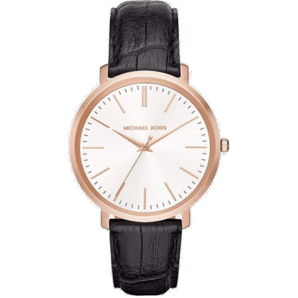 Michael Kors MK2472 Jaryn zwart lederen dameshorloge