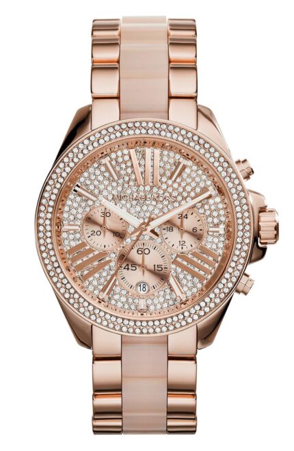 Mk Michael Kors Mk6096 dameshorloge met rosgoud keramisch kristal, adviesprijs ? 299,-