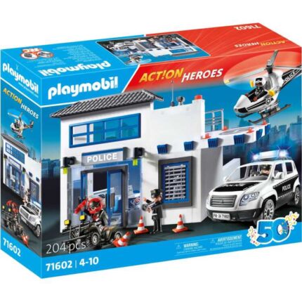 PLAYMOBIL Action Heroes - Politiestation met voertuigen Constructiespeelgoed