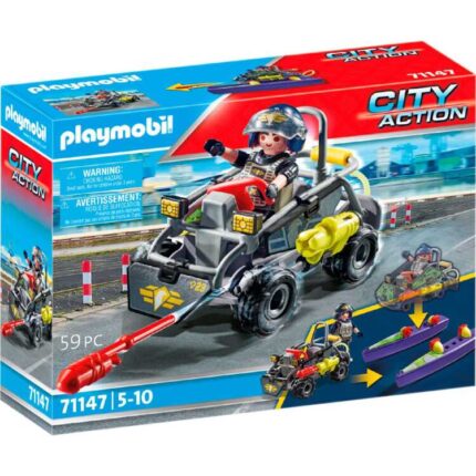 PLAYMOBIL City Action - SWAT multi-terreinwagen 71147 Constructiespeelgoed
