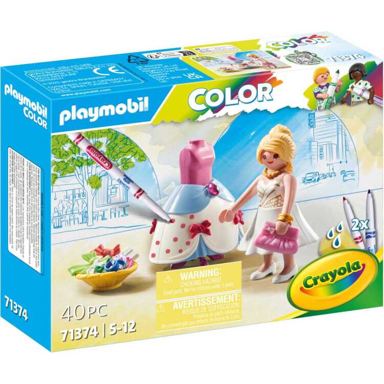 PLAYMOBIL-Color-Modieuze-jurk-Constructiespeelgoed