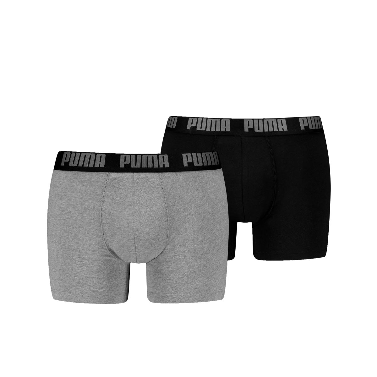 Puma-Boxershorts-Everyday-Basic-2-pack-Grey-Melange-Black-M
