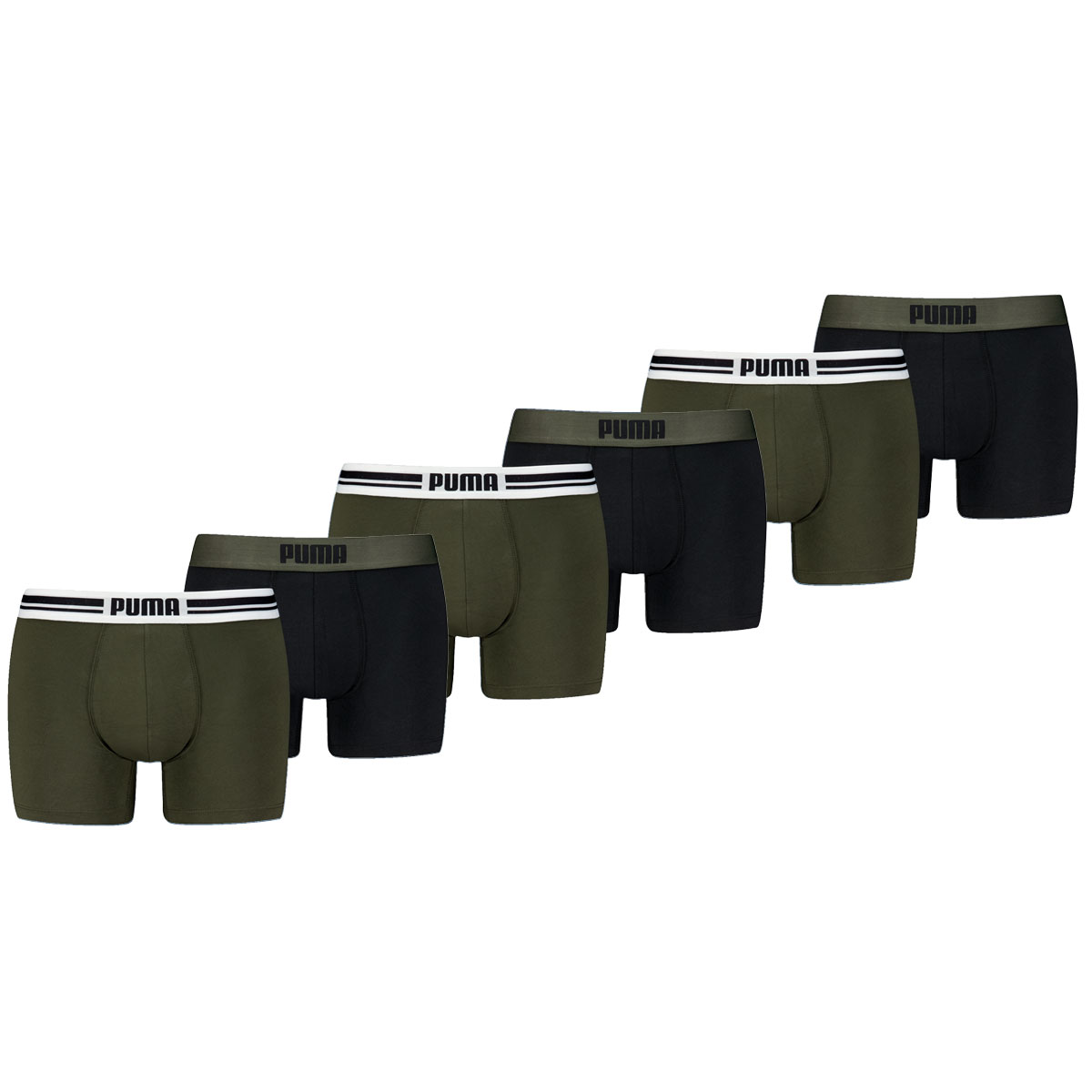 Puma-Boxershorts-Everyday-Placed-Logo-6-pack-Forest-Night-L