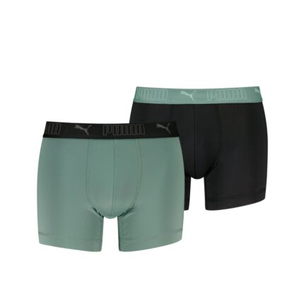 Puma Sport Boxershorts Microfiber 2-pack Dark Sage / Black-M