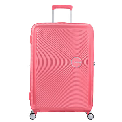 Roze American Tourister Soundbox Spinner 77 Expandable Sun Kissed Coral