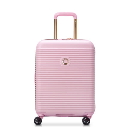 Roze Delsey Freestyle 4 Wheel Handbagage Slim Trolley 55/40 cm Peony Pink