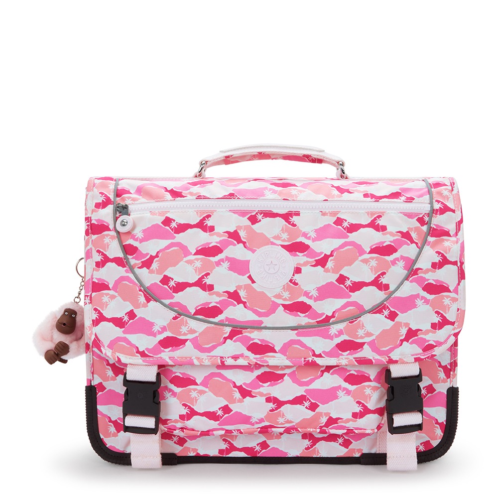 Roze-Kipling-Preppy-Rugzak-Pink-Palm