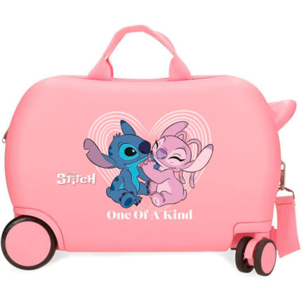Roze Stitch Rolling Suitcase 4 Wheels One Of A Kind Stitch Pink