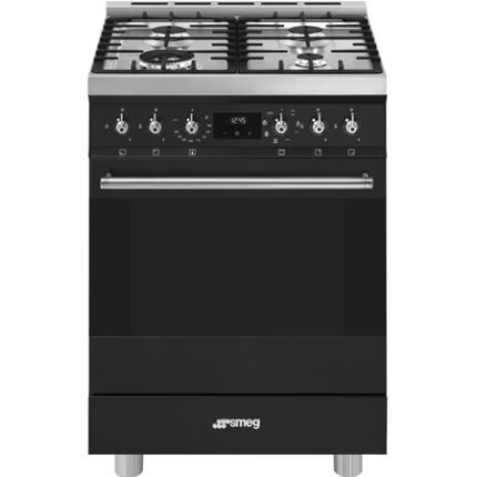 SMEG C6GMMBNLK2 Classici Gasfornuis met Elektrische Oven - Mat Zwart