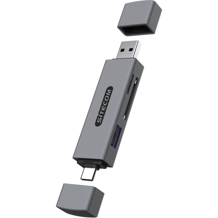 Sitecom-USB-A-USB-C-Stick-kaartlezer-met-USB