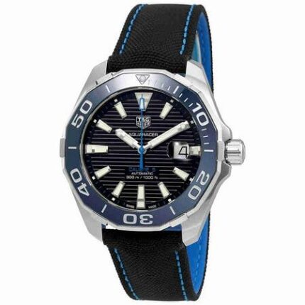 Tag Heuer Heren WAY201C.FC6395 'Aquaracer' automatisch zwart nylon en lederen horloge