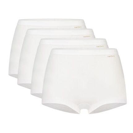 Ten Cate Basics Organic Cotton Stretch Short 4-pack Wit-L