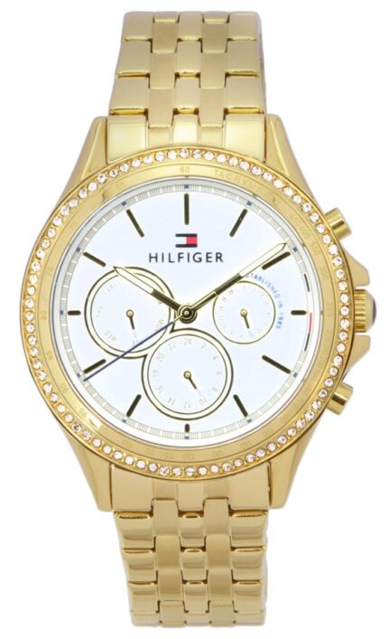 Tommy Hilfiger dames analoge zakelijke gouden band 1781977