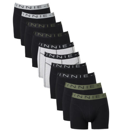 Vinnie-G Boxershorts Voordeelpakket 10-pack Black / Forest Green / Grey-S