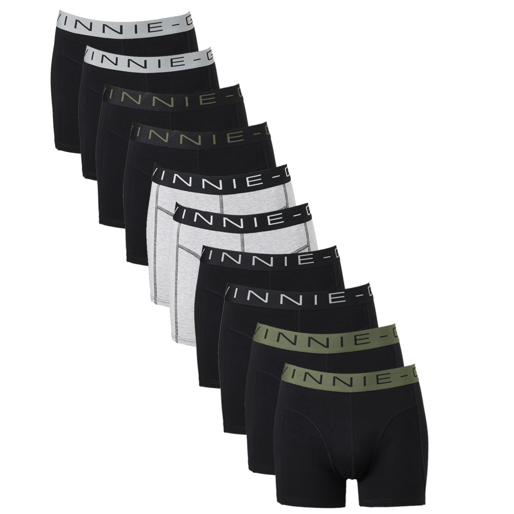 Vinnie-G-Boxershorts-Voordeelpakket-10-pack-Black-Forest-Green-Grey-XXL