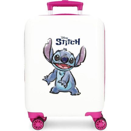 Wit Stitch Adorable Trolley 4 Wheels 50 cm White/Pink