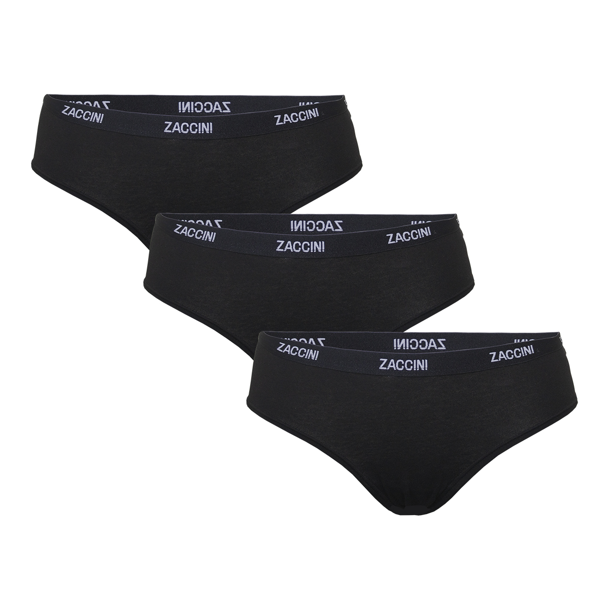 Zaccini-Dames-Hipsters-3-pack-Black-XS