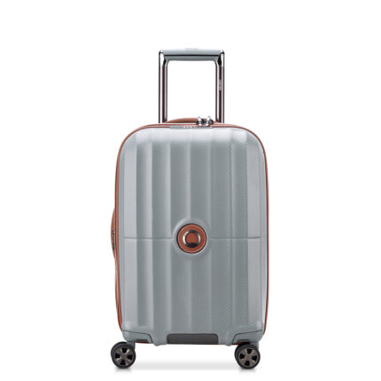 Zilver Delsey St Tropez 4 Double Wheels Expandable Cabin Trolley 55/35 cm Silver