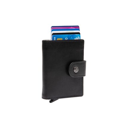 Zwart Chesterfield Barrea RFID Portemonnee Black