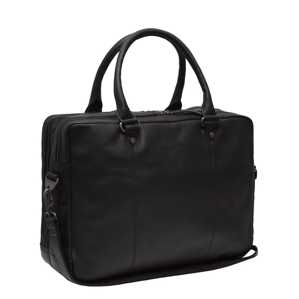 Zwart-Chesterfield-Boston-Laptoptas-15-Schoudertas-Black