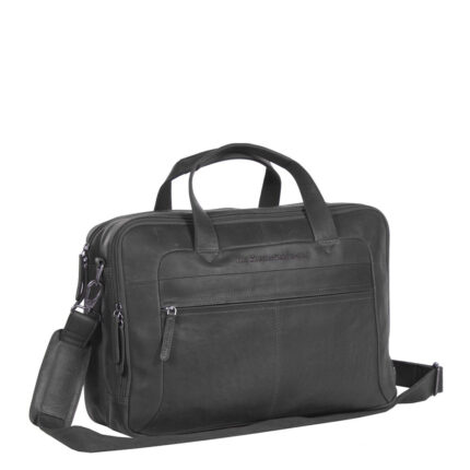 Zwart Chesterfield Ryan Laptop Schoudertas Large 17" Black