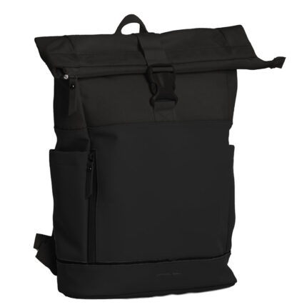 Zwart Daniel Ray Pittsburgh Rolltop Rugtas Coated 15,6" Zwart/Zwart