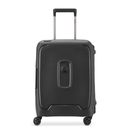 Zwart Delsey Moncey 4 Wheel Slim Cabin Trolley 55 cm Black