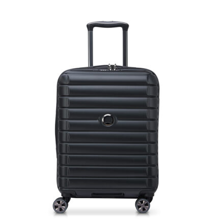 Zwart Delsey Shadow 5.0 Slim Cabin Trolley 55/40 cm Black