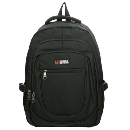Zwart Enrico Benetti Hamburg Laptop Rugtas 17" Zwart