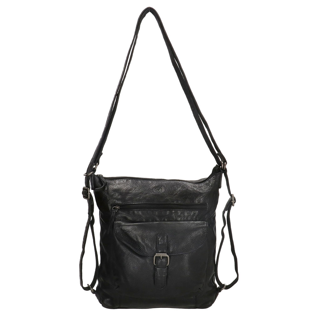 Zwart-Hide-Stitches-Paint-Rock-Rugtas-Shopper-Zwart