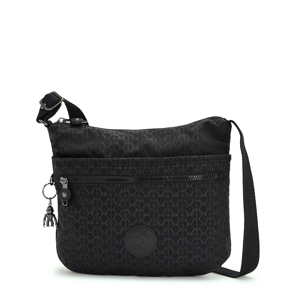Zwart-Kipling-Arto-Schoudertas-Signature-Emb