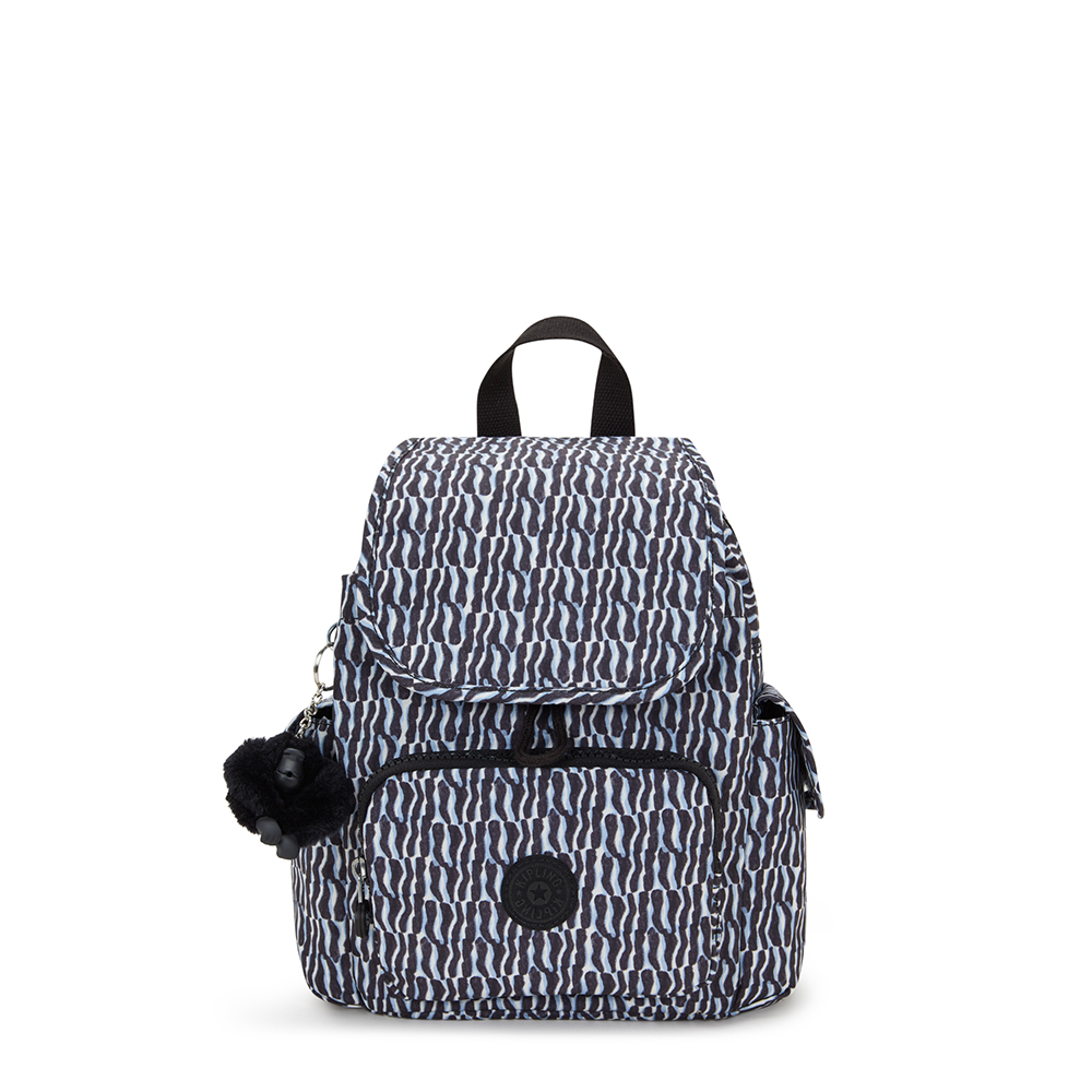 Zwart-Kipling-City-Pack-Mini-Backpack-Holiday-Waves