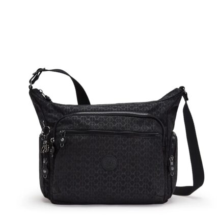 Zwart Kipling Gabbie Schoudertas Signature Emb
