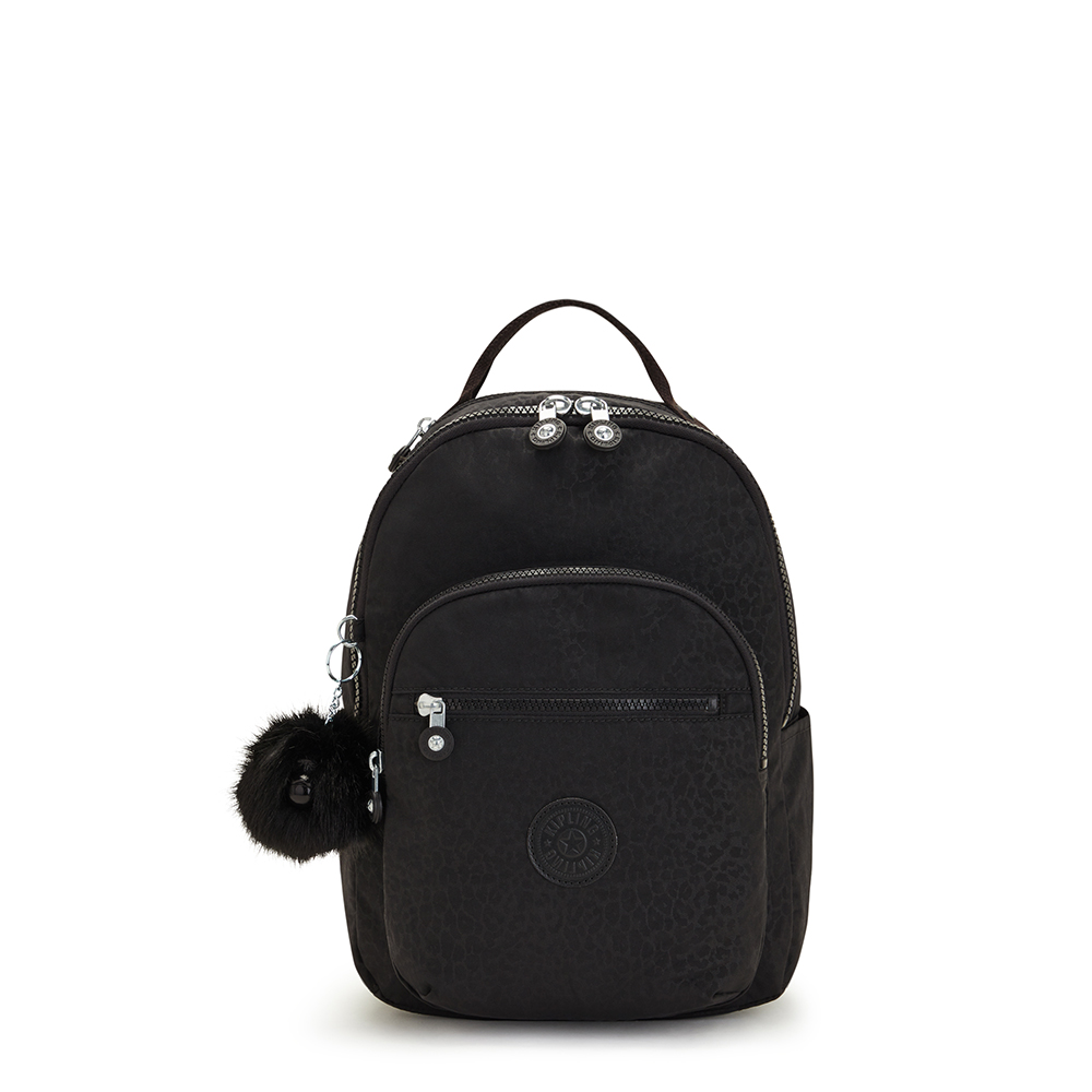 Zwart-Kipling-Seoul-S-Rugzak-Signature-Emb