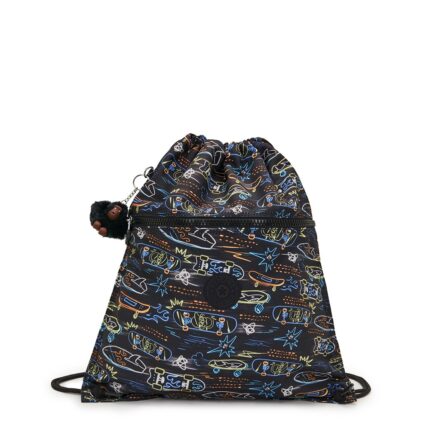 Zwart Kipling Supertaboo Gymtas Neon Skate