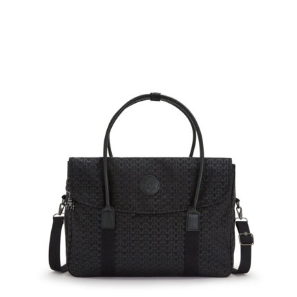 Zwart Kipling Superworker Laptoptas Signature Emb