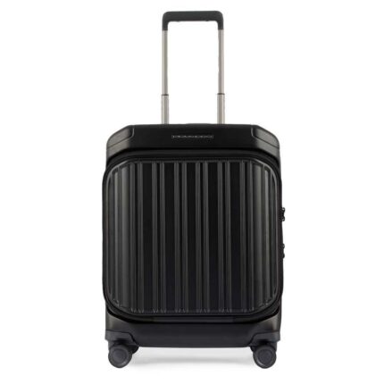 Zwart Piquadro PQ Light Fast Check Laptop Cabin Spinner 55 Black