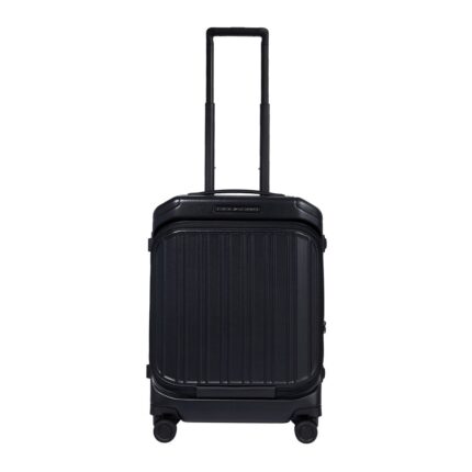 Zwart Piquadro PQ Light Frame Laptop Cabin Spinner 55 Matte Black