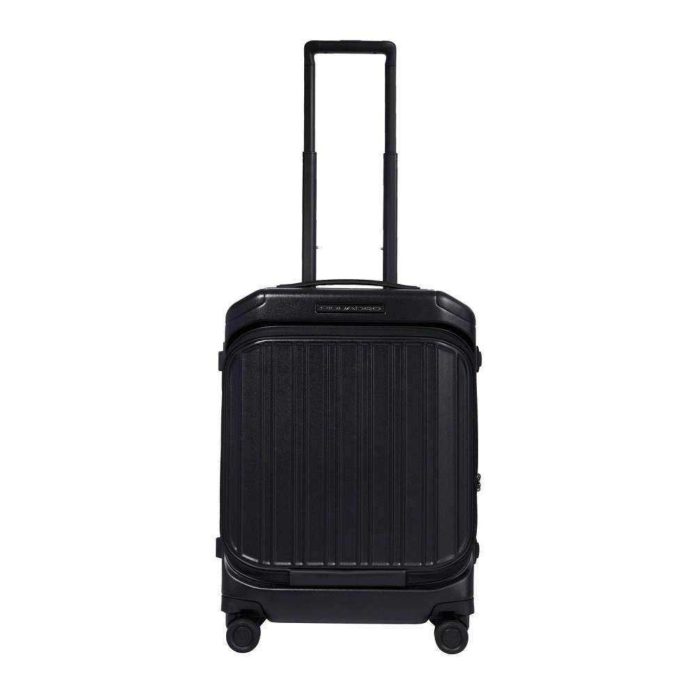 Zwart-Piquadro-PQ-Light-Frame-Laptop-Cabin-Spinner-55-Matte-Black