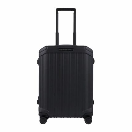 Zwart Piquadro PQ Light Frame Ultra Slim Spinner 55 Matte Black