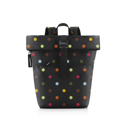 Zwart Reisenthel Rolltop Backpack Dots